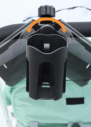 Подстаканник для коляски с отсеком под телефон flexyhold, черный