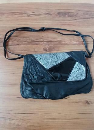 Кожаная сумка-клатч