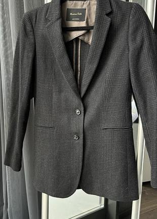 Шерстяной пиджак massimo dutti