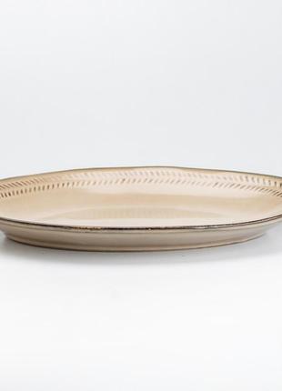 Тарелка обеденная овальная керамическая 11.6 см тарелки обеденная1 фото