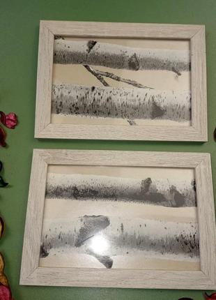 Набір дерев'яних рамок зі склом 2 штуки+подарунок