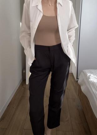 Укорочені штани із защипами massimo dutti