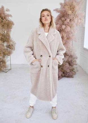 Шуба - дублянка. натуральне стрижене овече хутро 100%