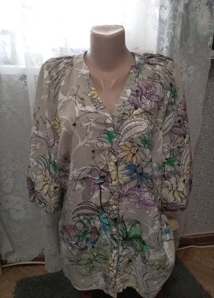 Шикарная оригинальная блуза 16 р,наш 52