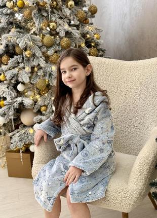 Детский халат который светится в темноте  теплый плюшевый банный халат для девочки и мальчика