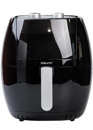 Аэрофритюрница sokany sk-8013 на 8 литров, 1800 вт черная