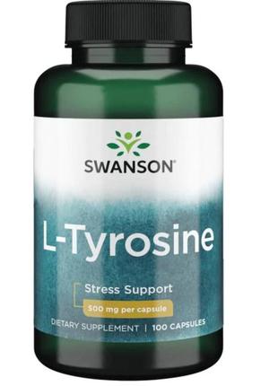 Л-тирозин (l-tyrosine)  от swanson, 500 мг, 100 вегетарианских капсул.