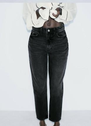 Джинсы mom fit high waist,джинсы zara новая коллекция7 фото
