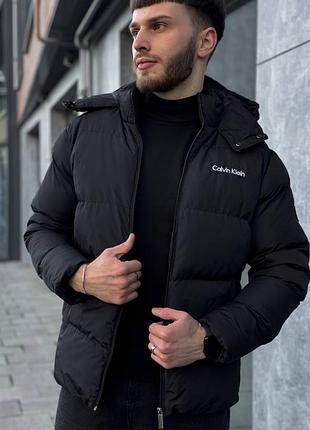 Зимняя мужская куртка пуховик тепла calvin klein