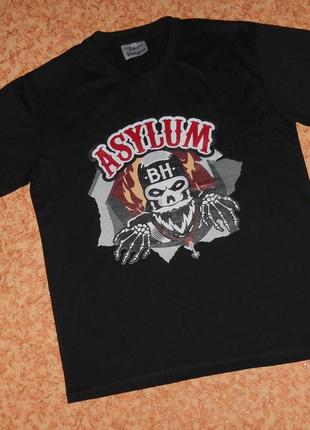 Футболка bikers hangout/asylum/череп