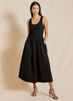 Стильное в рубчик женское платье zara.