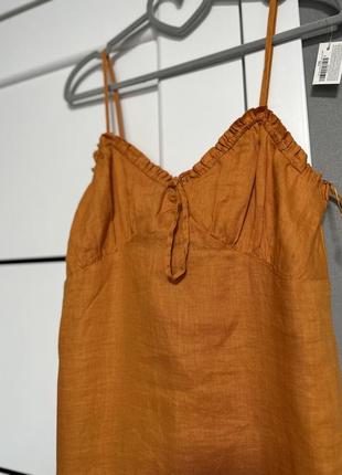 Натуральна лляна сукня міді