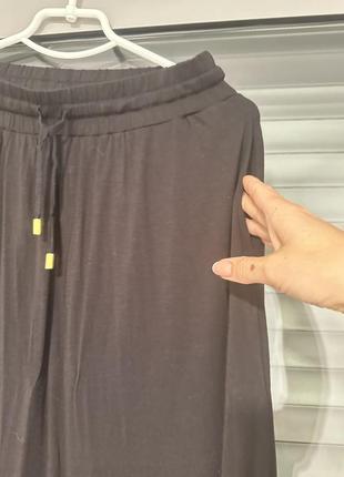 Длинная новая макси юбка трикотажная базовая черная Шерстяное h&m4 фото