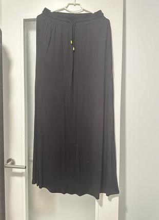 Длинная новая макси юбка трикотажная базовая черная Шерстяное h&m2 фото