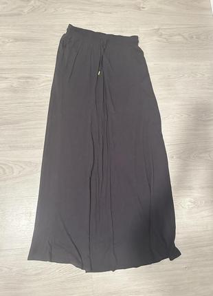 Длинная новая макси юбка трикотажная базовая черная Шерстяное h&m6 фото