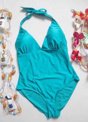 Суперовый однотонный бирюзовый слитный купальник primark 🌼🌴🌼