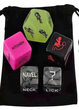 Гральний набір кубиків “камасутра” – 5 шт.
