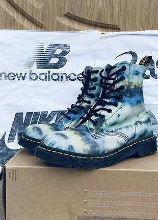 Черевики dr. martens 1460 pascal blue ankle party шкіряні