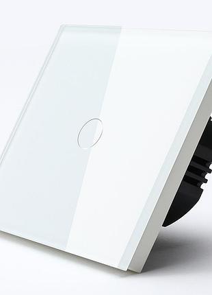 Выключатель сенсорный wi-fi smart с подсветкой белый одноклавішный