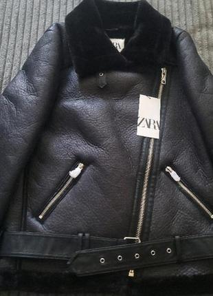 Дубленка, куртка zara