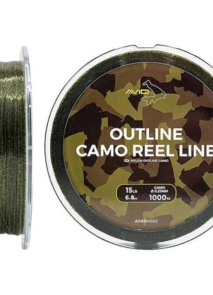 Леска avid carp outline camo reel line 1000m 0.28mm 10lb/4.5kg