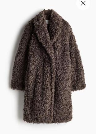 Шуба шубка пальто тедди h&m hm оригинал ✅ 1170329004 xs s m l