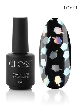 Топ для гель-лаку gloss love hate, 11 мл