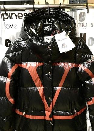 Пуховик длинный женский, люкс качества, чёрный, 100% пух