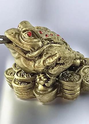 Жаба фэн-шуй для привлечения богатства с монетой (5,1х7,5х6,5 см)