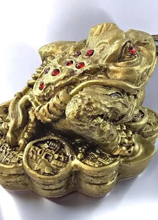 Жаба фэн-шуй для привлечения богатства с монетой (5,1х7,5х6,5 см)