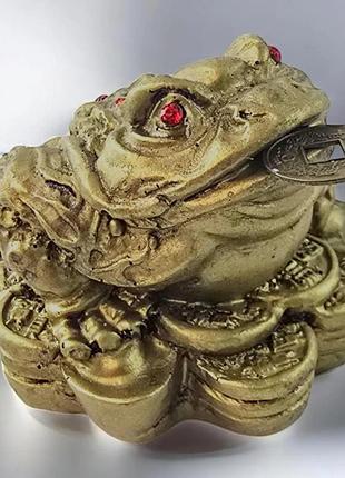 Жаба фэн-шуй для привлечения богатства с монетой (5,1х7,5х6,5 см)