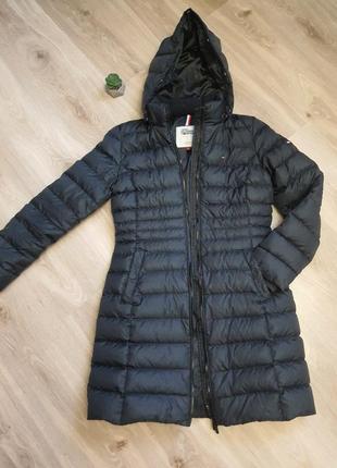 Куртка теплая пуховик tommy hilfiger denim s-m оригинал