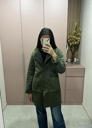 Двухсторонняя дубленка шубка теди marks & spencer