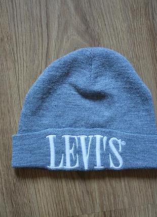 Унісекс шапка levi's unisex big logo beanie cuffed hat skull