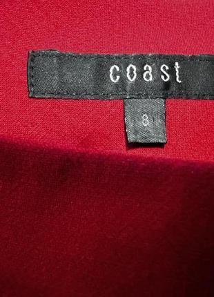 Червона пряма спідниця на підкладці coast з чорним паском оригінал