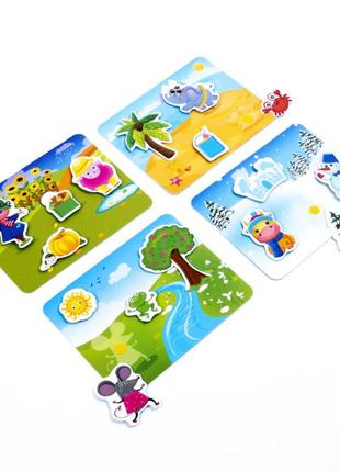 Игра настольная на липучках "какая пора года" vladi toys  vt1302-25 (укр)