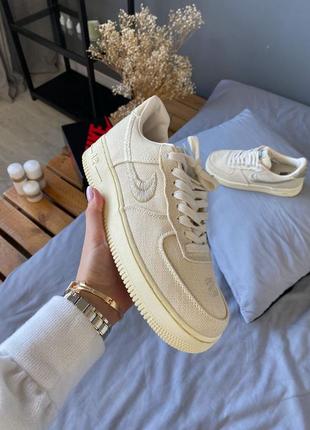 Кроссовки nike air force 1 low stussy fossil