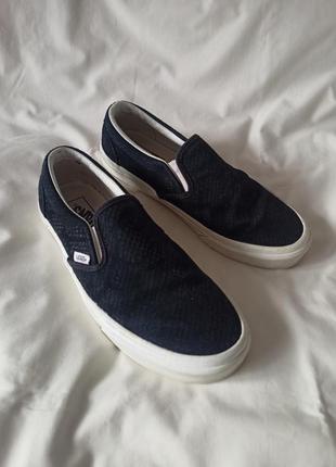 Черные замшевые слипоны vans 40,5