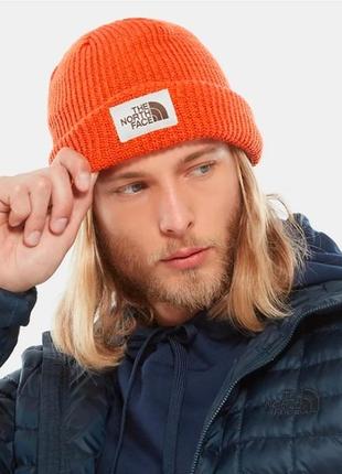 Унисекс шапка beanie the north face salty dog papaya orange