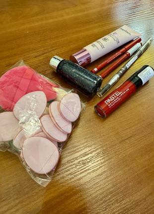 Матовая помада pastel 09, карандаш для бровей, для губ, тональный крем