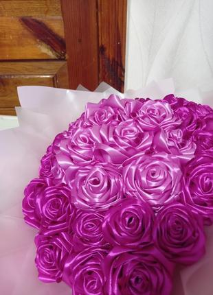 Букет з атласних стрічок