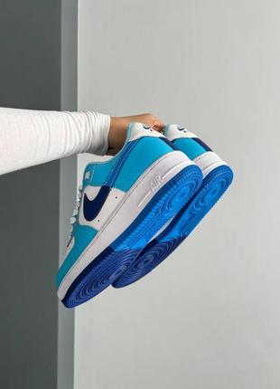 Кроссовки nike air force 1 '07 lv8'split light photo blue'4 фото