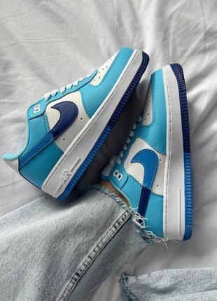 Кроссовки nike air force 1 '07 lv8'split light photo blue'3 фото