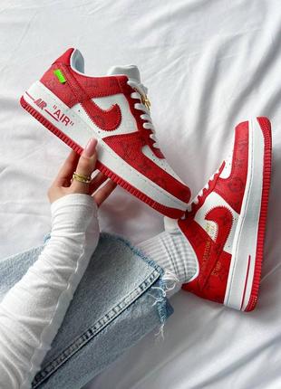 Кросівки louis vuitton x nike air force 1 low red