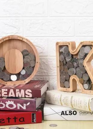 Скарбничка 18×15×3  для монет  літера буква копилка4 фото