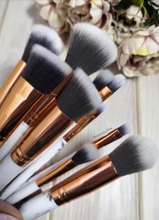 10 шт таклон кисти для макияжа набор мрамор probeauty4 фото