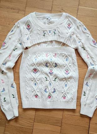 Комплект вязаный топ и болеро river island