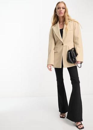 Бежевий блейзер піджак asos uk 8