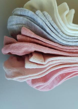 Комплект шкарпеток для дівчинки 6 7 8 років 29-34 ovs шкарпетки рожеві сірі білі2 фото