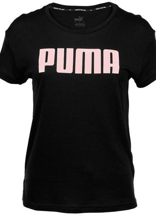 Женская футболка puma / женская футболка пума / футболка пума / черная футболка puma / спортивная футболка puma / хлопковая футболка puma _1
